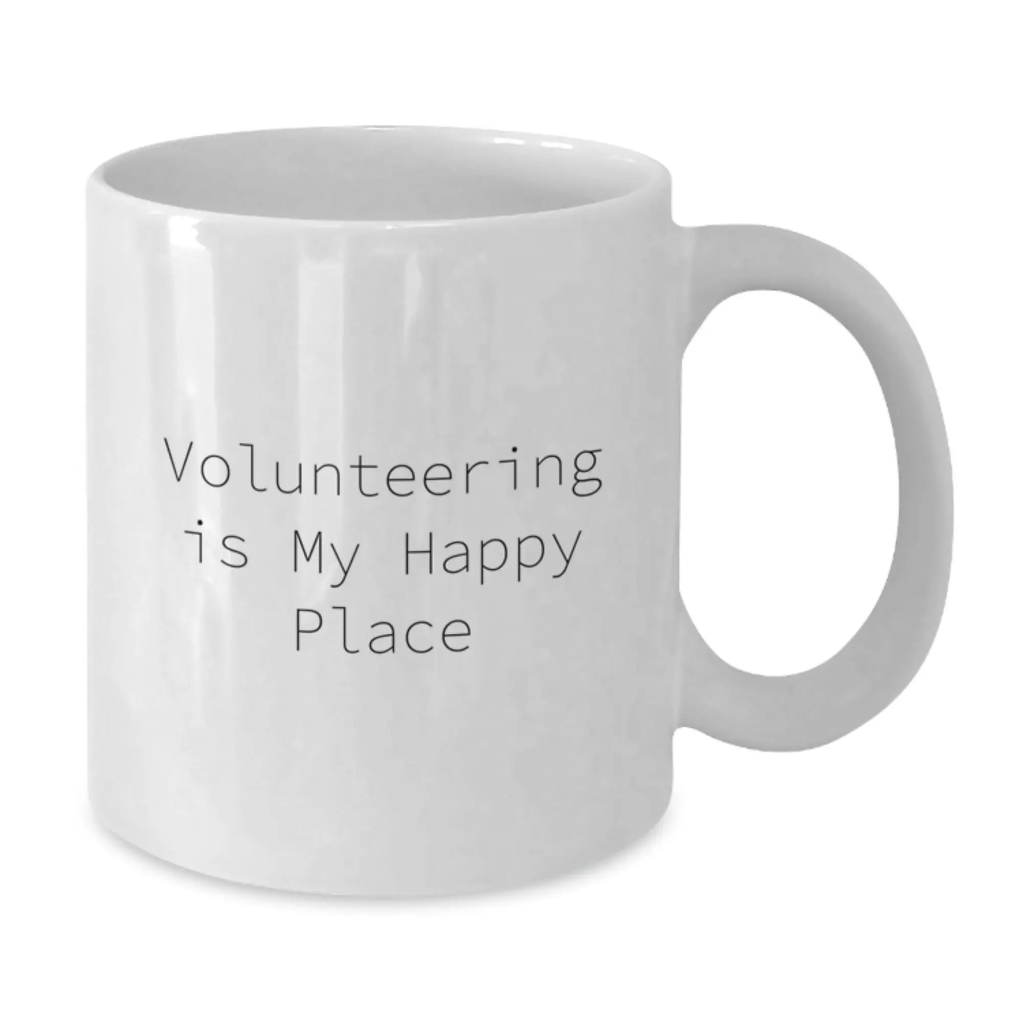 Funny Volunteer Gifts for Men Women Friends Coworkers Family from Volunteers Graduation Unique Gifts White Coffee Mug - Volunteering Is My Happy Place - Additional