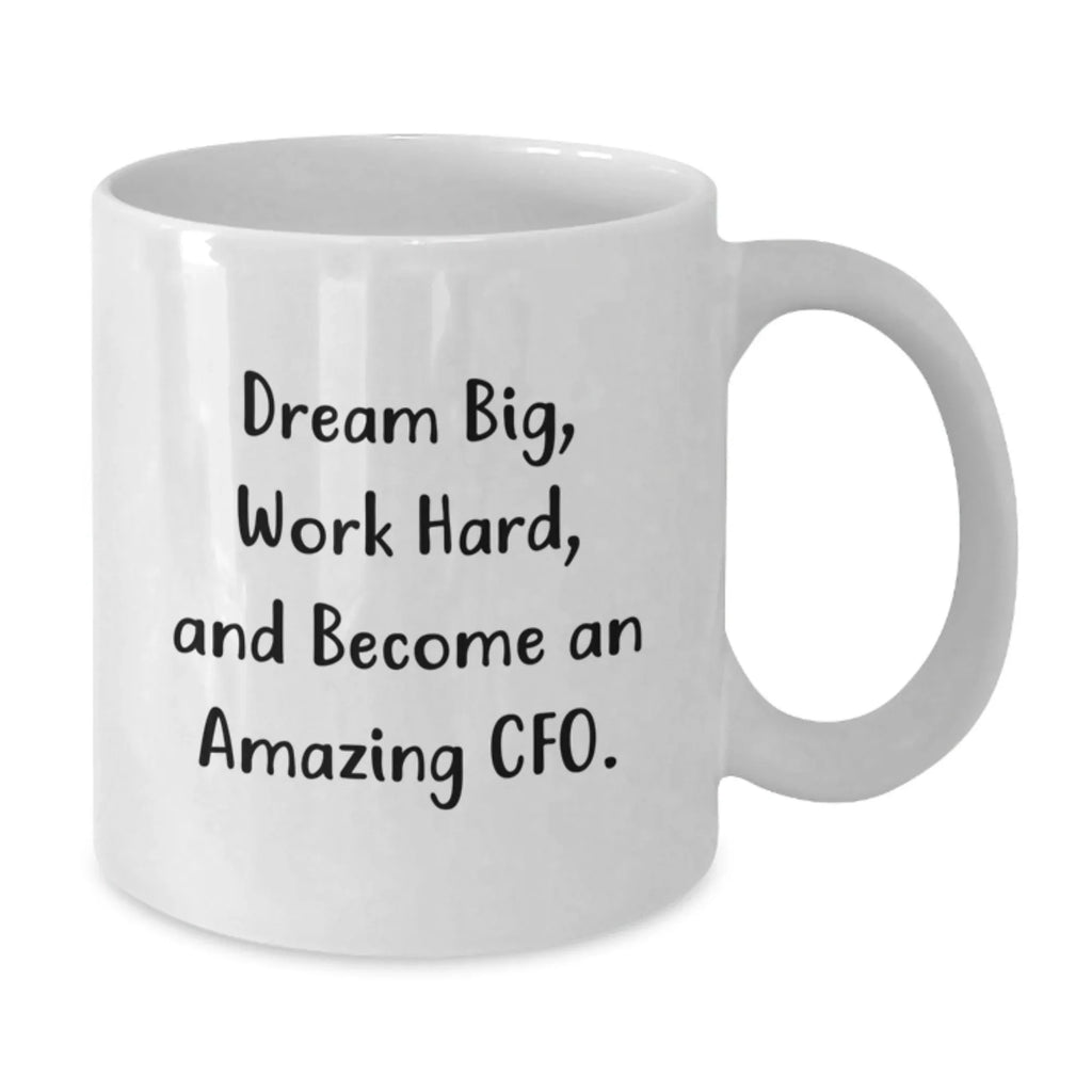 CFO Gifts, Funny Inspirational White Coffee Mugs for Men, Unique Christmas Unique Gifts from Family to Friends, Become an Amazing CFO