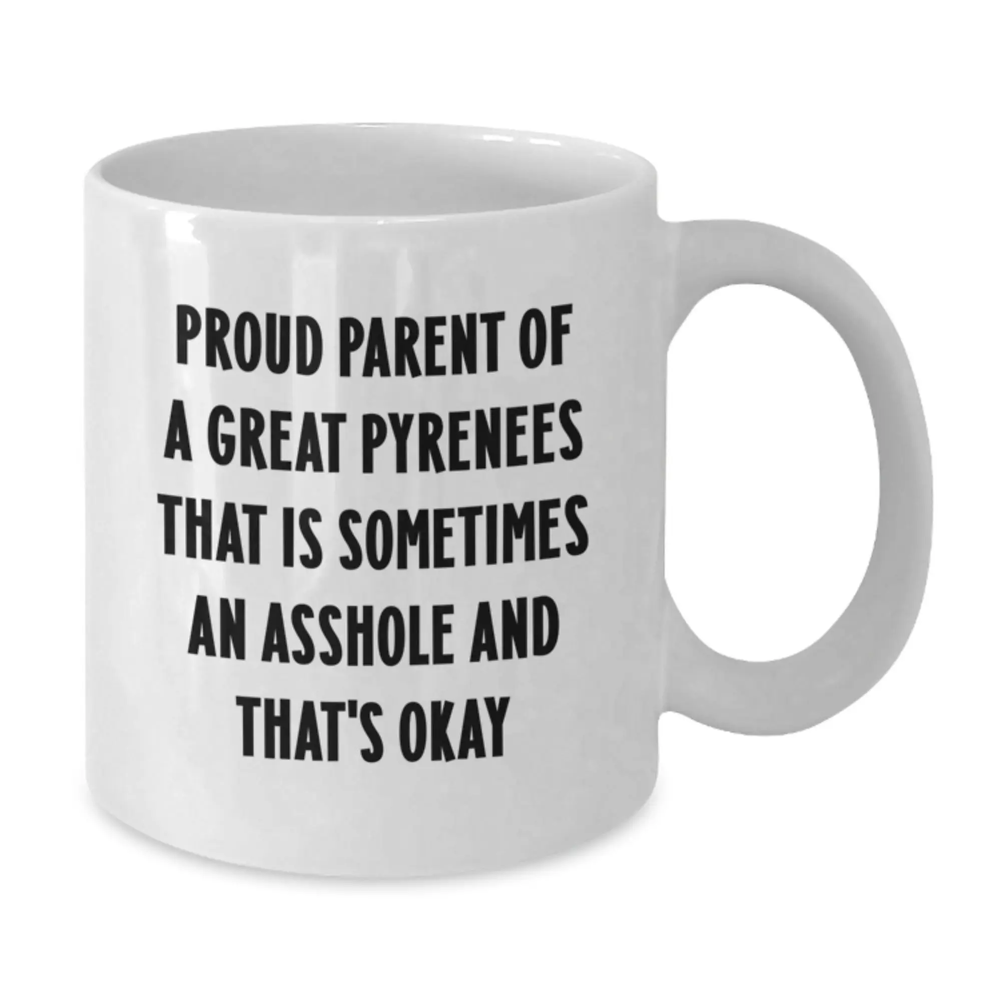 Great Pyrenees Dog Lover Gifts from Family - White Coffee Mug for Proud Parents - Funny Graduation Unique Gifts for Great Pyrenees Dog Owners - Additional