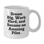 Inspirational Pilot Quotes White Coffee Mug Gifts from Men to Pilot Friends