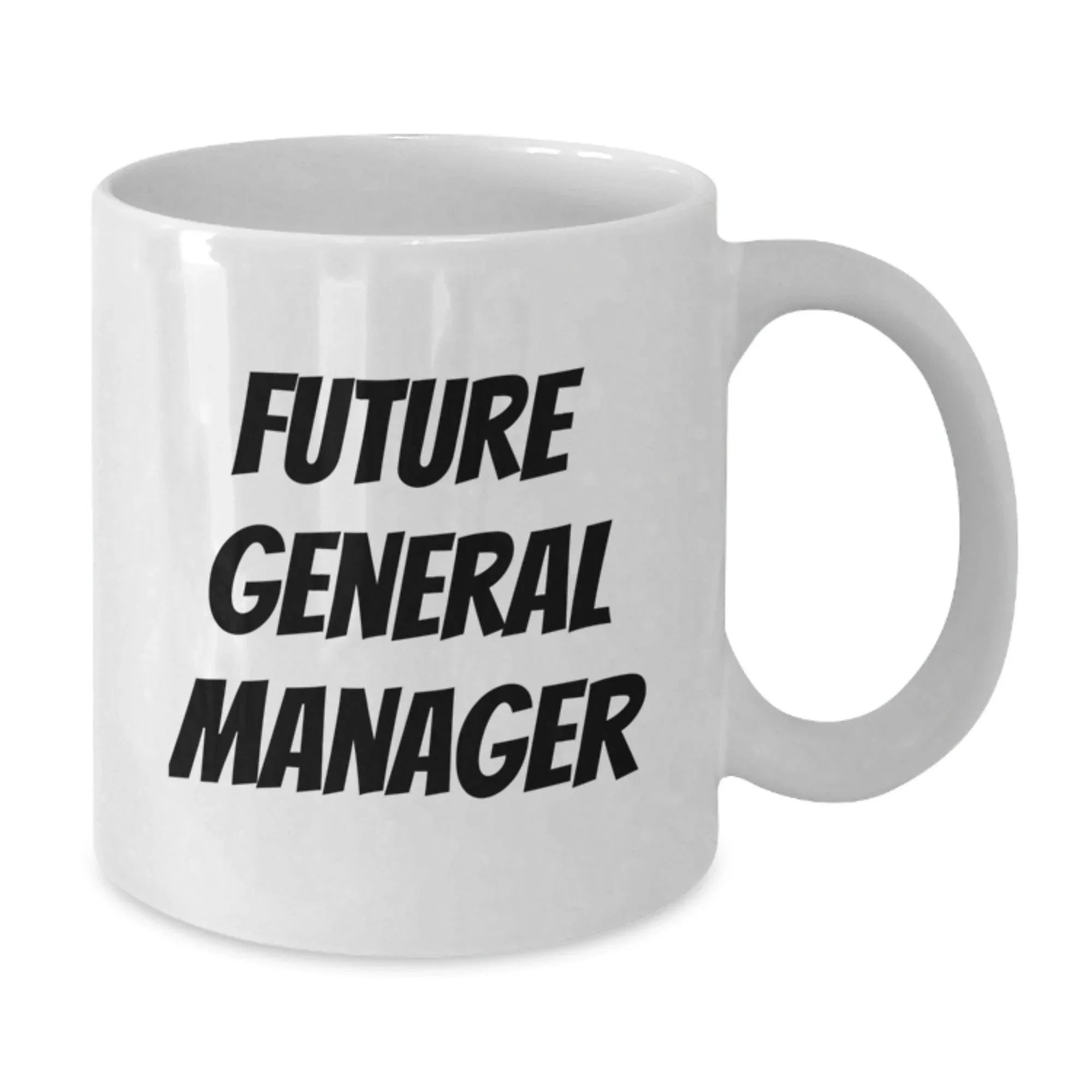 Funny General Manager Gifts from Friends, Inspirational White Coffee Mugs for Future General Manager Birthday Unique Gifts