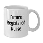 Funny Future Registered Nurse Gifts from Friends for Christmas Unique White Coffee Mugs - 'Future Nurse, Future Hero' Quote, White Ceramic, Microwave and Dishwasher Safe
