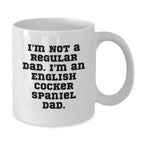 English Cocker Spaniel Dad Funny Quote White Coffee Mug, Gifts for English Cocker Spaniel Dog Lover from Family, Men, Women, Friends