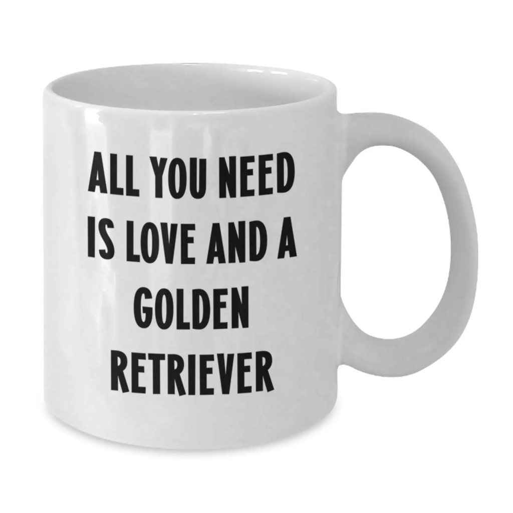 Funny Golden Retriever Dog Gifts from Men to Friends on Birthday Unique White Coffee Mugs - Additional