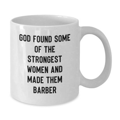 Funny Barber White Coffee Mug Gifts from Men to Barber Friends on Christmas Unique Occasion, White Coffee Mug for Barber Enthusiasts - Additional