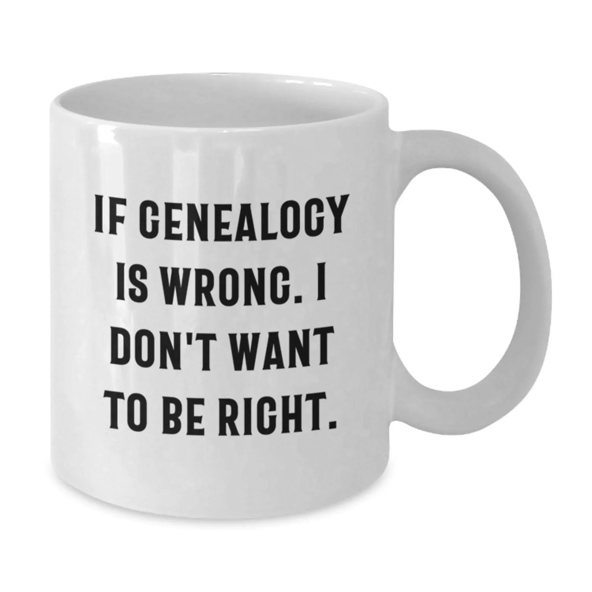 Genealogy Enthusiast Gifts from Family, Funny White Coffee Mug for Genealogy Lovers at Christmas