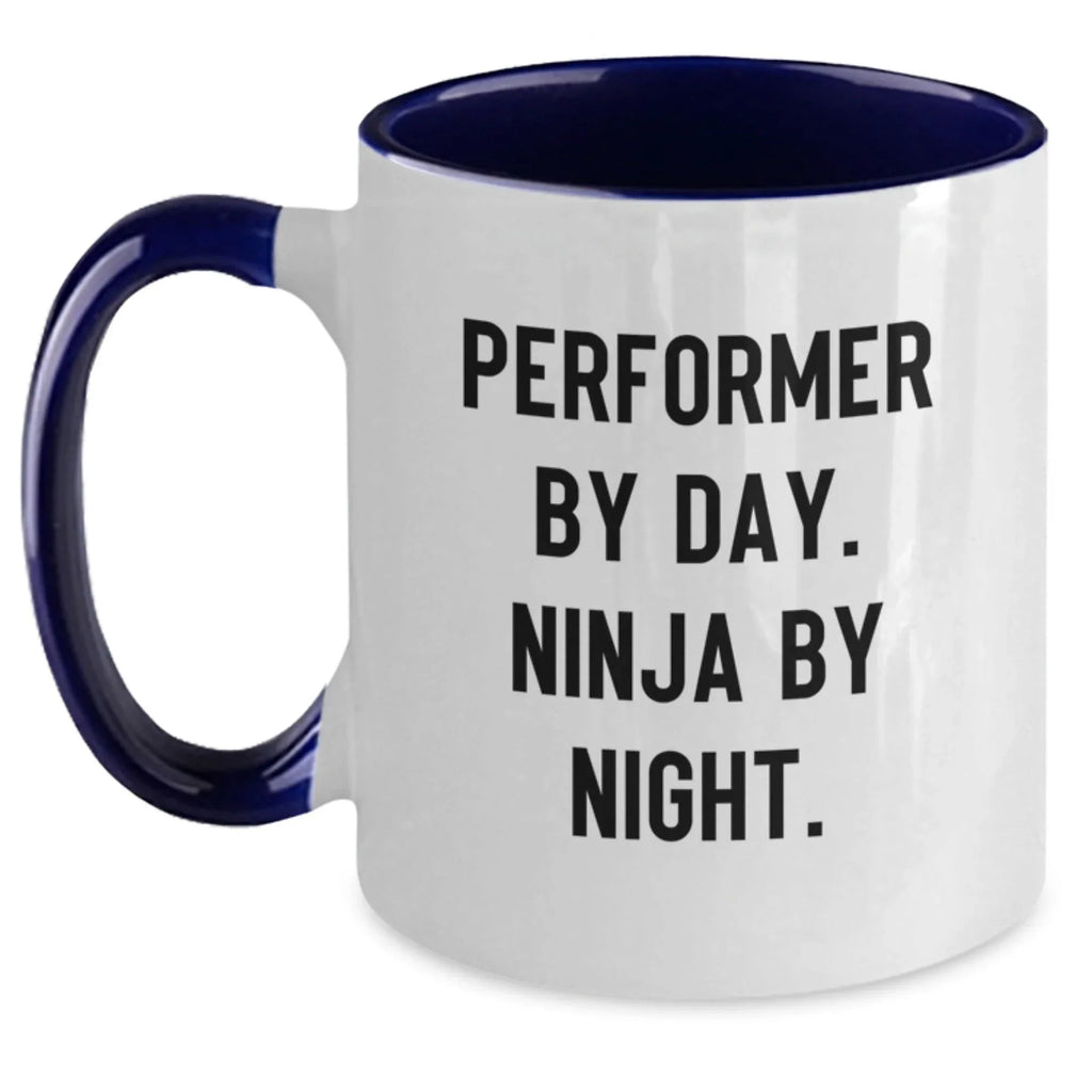Funny Performer Gifts for Men - Ninja By Day Two Tone Coffee Mug, Perfect for Friends, Family, or Coworkers - Graduation Unique Gifts from Men