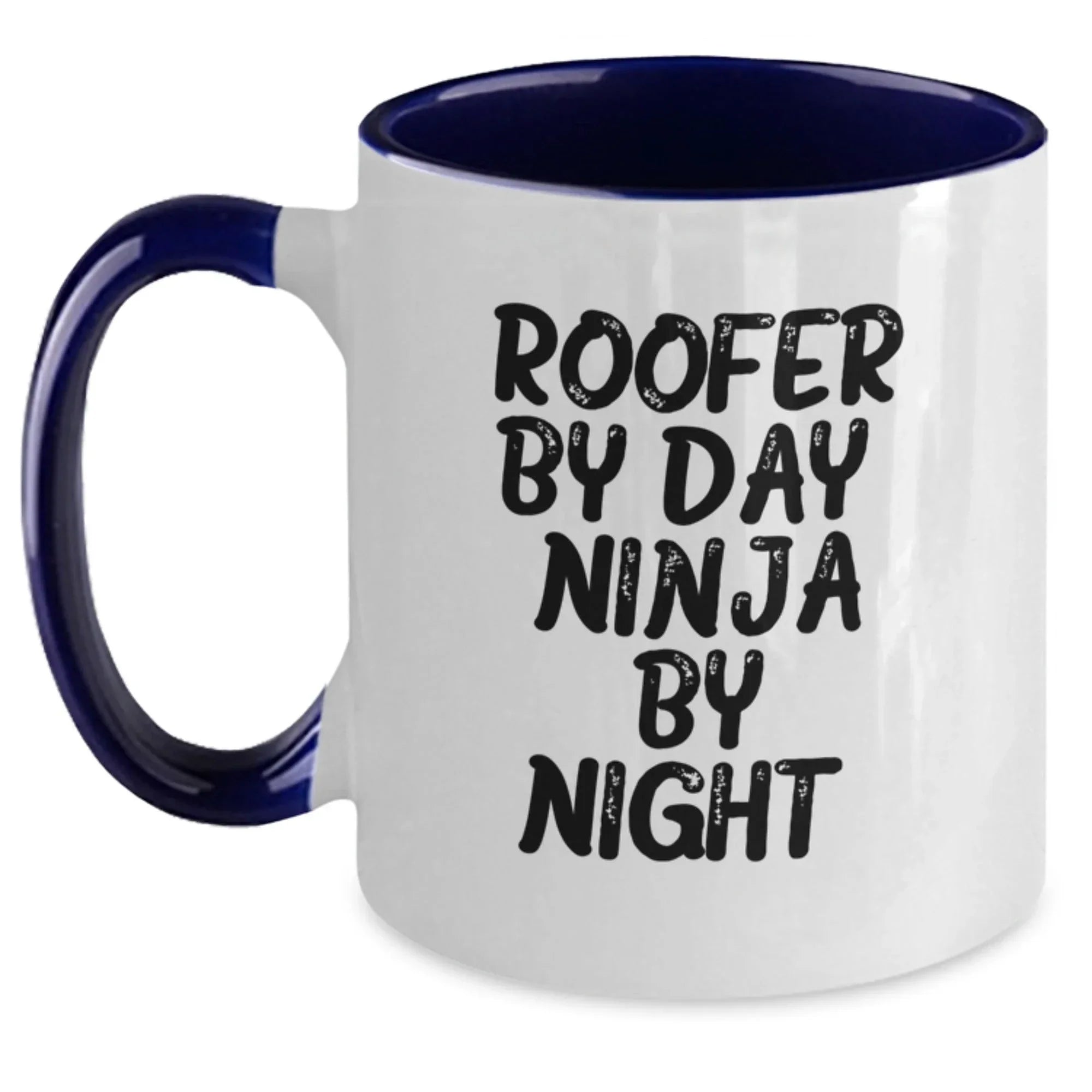 Roofer Gifts from Friends, Funny Two Tone Coffee Mugs for Men By Day, Ninja By Night Graduation Unique Gifts