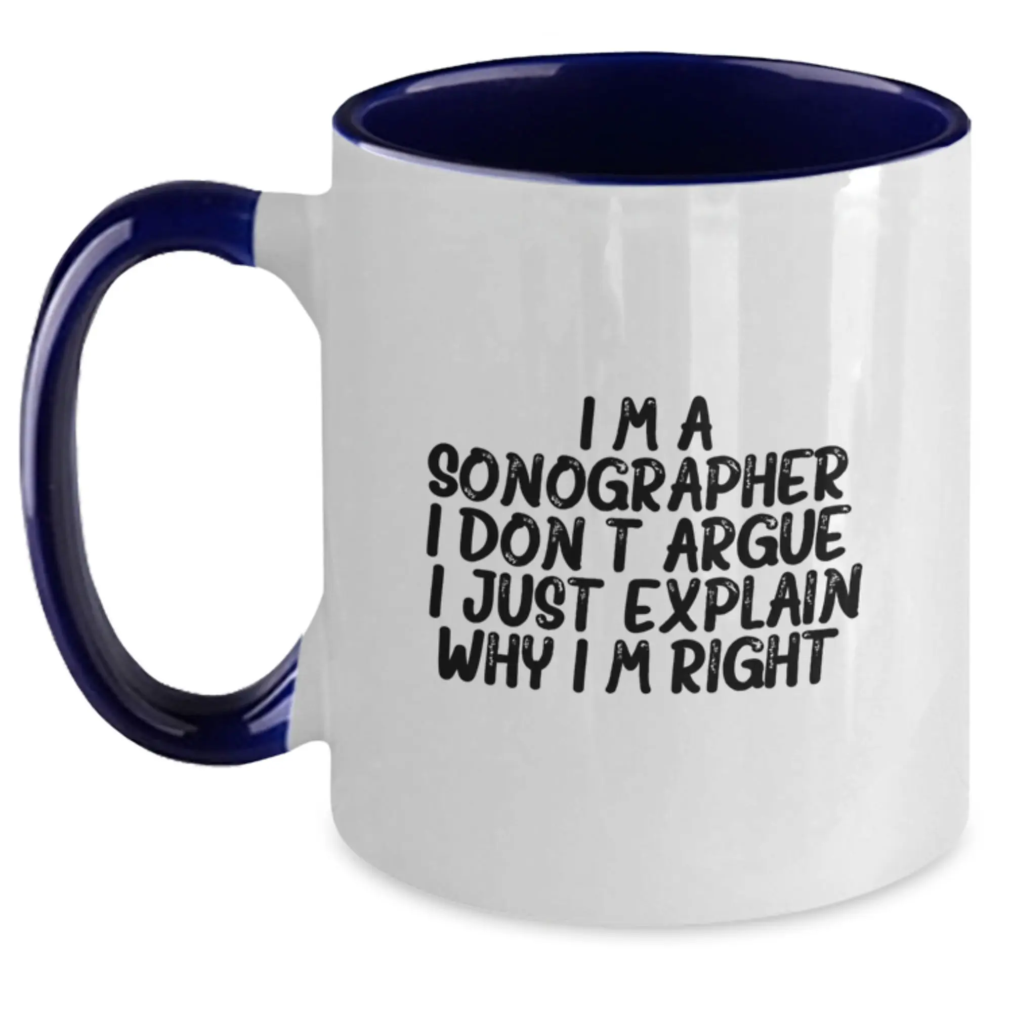 Sonographer Two Tone Coffee Mug Keepsake Birthday Gift for Him - Main