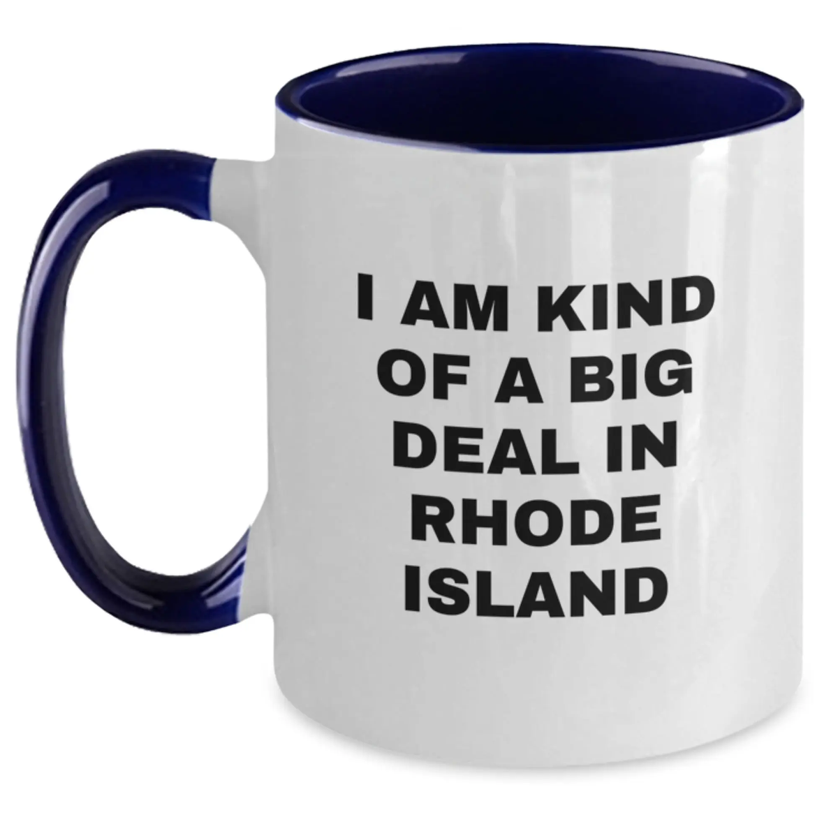 Rhode Island Keepsake Mug for Him Birthday Gift - Black & White Ceramic - Main