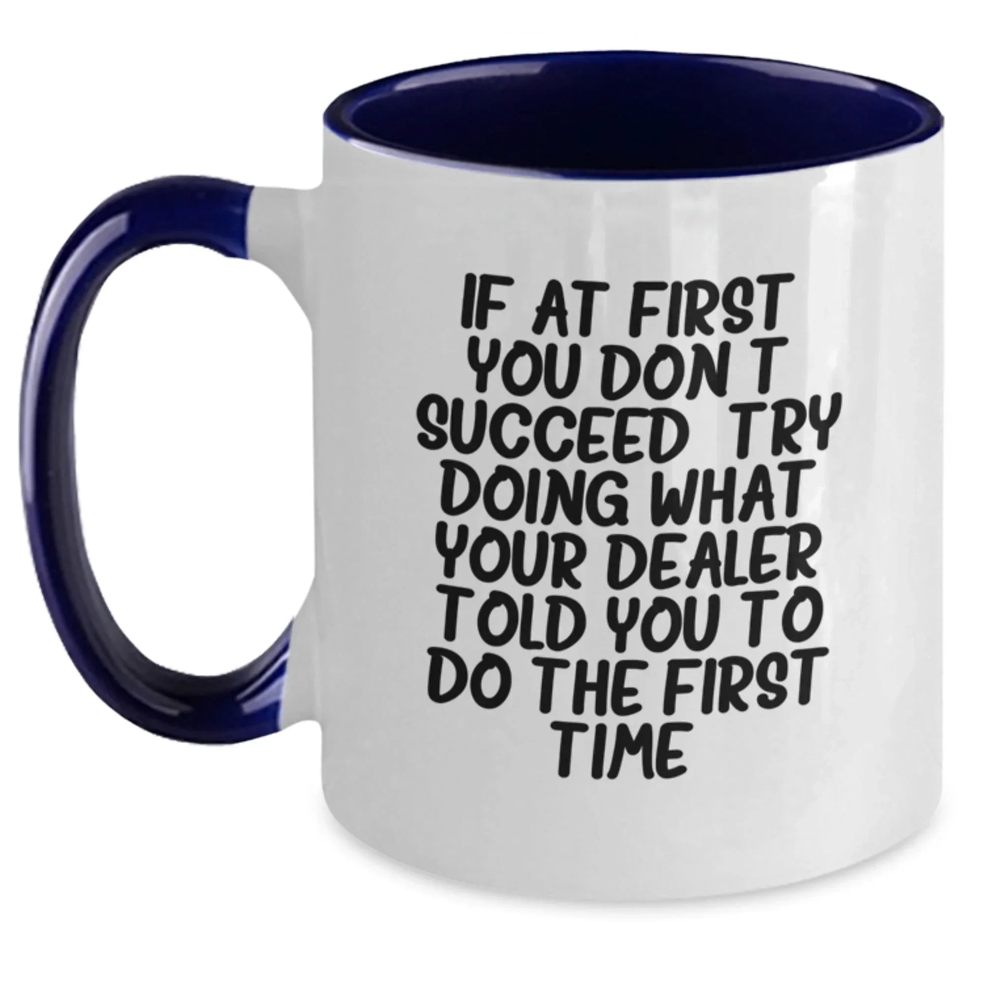 Funny Dealer Two Tone Coffee Mug Gifts from Men to Dealer, Best Christmas Unique Gifts