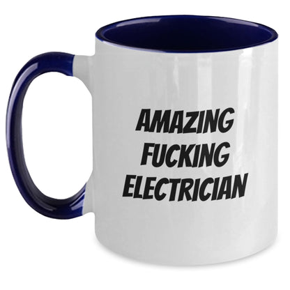 Funny Electrician Gifts from Men for Electrician Two Tone Coffee Mugs, Perfect for Christmas Unique Gifts - Main