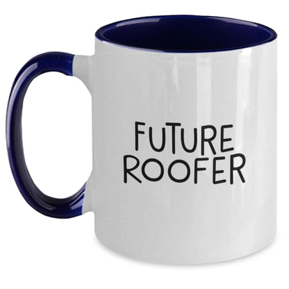 Funny Future Roofer Quotes Gifts for Men Christmas Unique Two Tone Coffee Mugs - Main