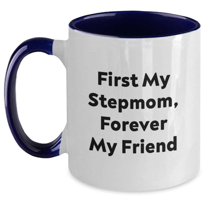 Funny Stepmom Quotes Gift from Men to Stepmom - Two Tone Coffee Mug, Best Stepmom Gifts for Women, Inspirational Stepmom Quotes, Christmas Unique Gifts - Main