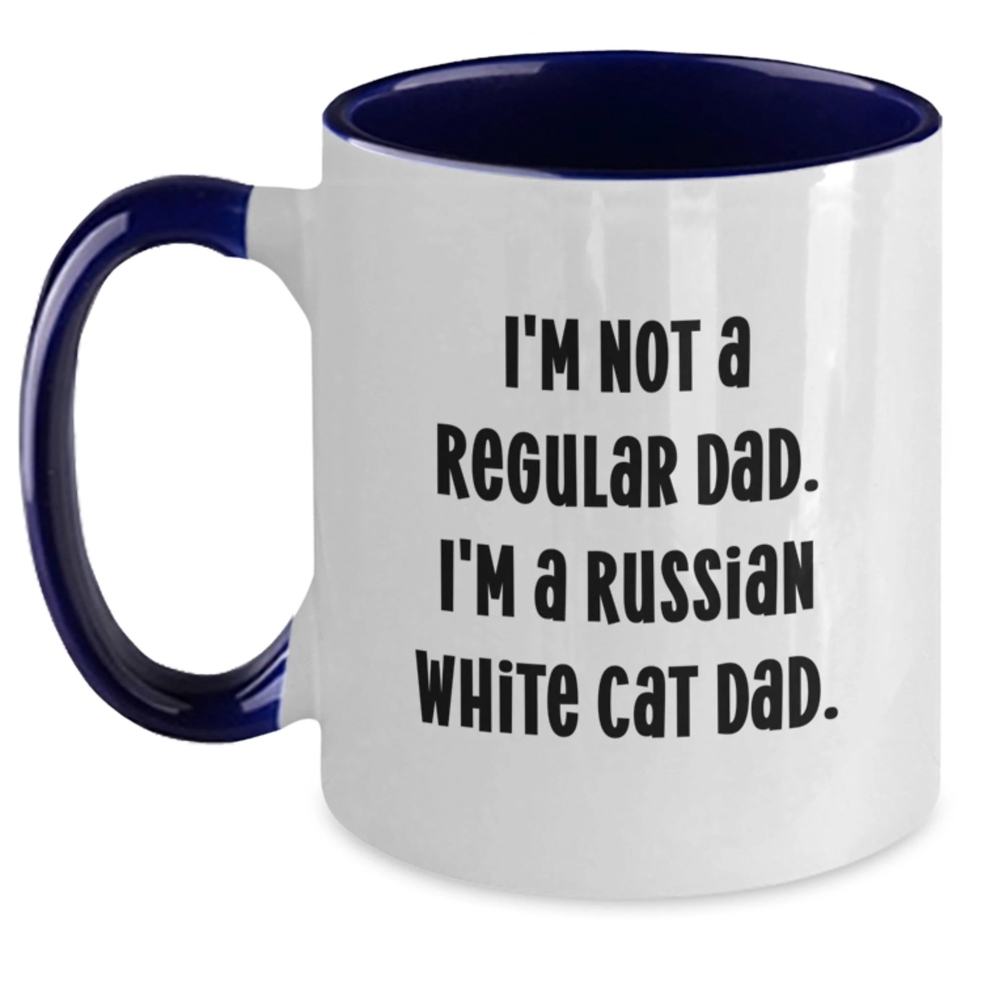 Funny Russian White Cat Gifts for Men Funny Russian White Cat Dad Gift from Men to Husband