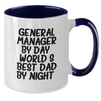 Gifts from Men, Funny General Manager Gifts for General Manager on Valentine's, Two Tone Coffee Mug