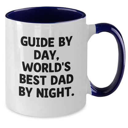 Guide Gifts By Day, Funny Two Tone Coffee Mug By Night, Birthday Unique Gifts from Men to Guide - Additional