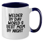Funny Welder Gifts from Friends, Unique Two Tone Coffee Mugs for Welders, Christmas Unique Presents