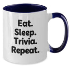 Funny Trivia Gifts from Friends or Coworkers for Trivia Lovers - Two Tone Coffee Mugs for Christmas Unique