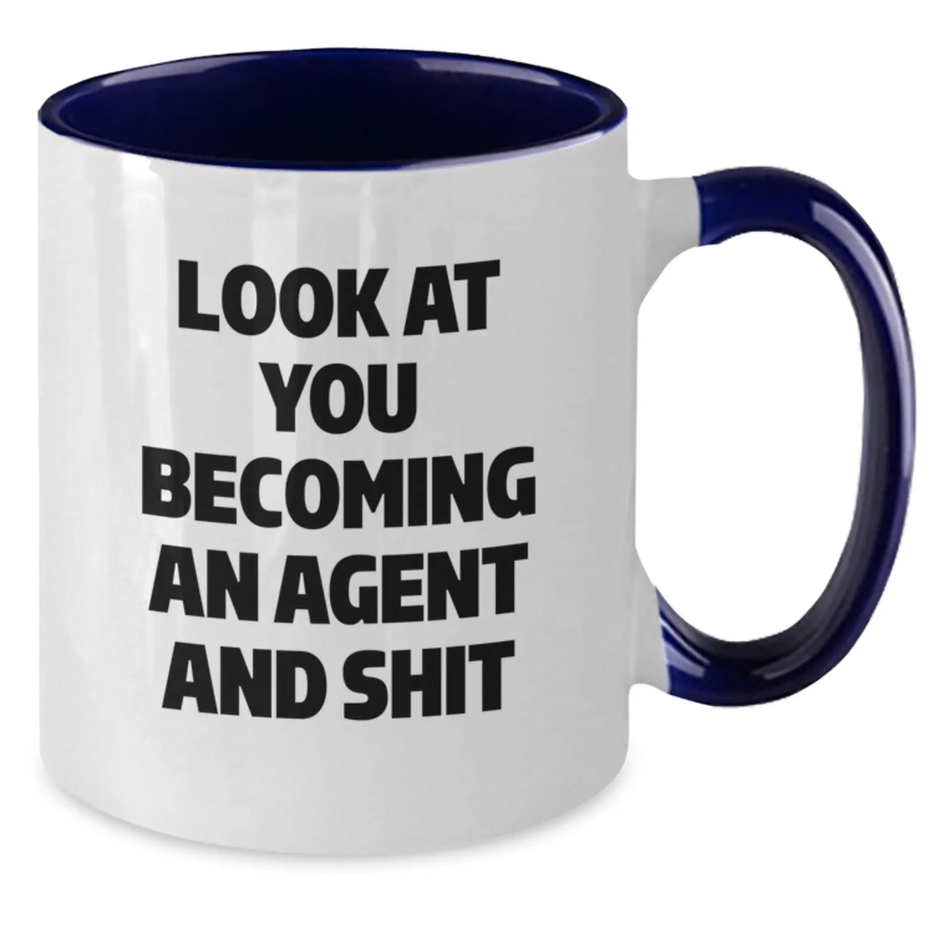 Witty Agent Two Tone Coffee Mug for Friends Birthday Gift - Additional