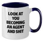 Witty Agent Two Tone Coffee Mug for Friends Birthday Gift - Additional