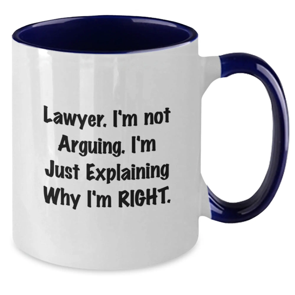 Birthday Gift for Him Keepsake Lawyer Mug 11oz Ceramic BlackWhite - Additional