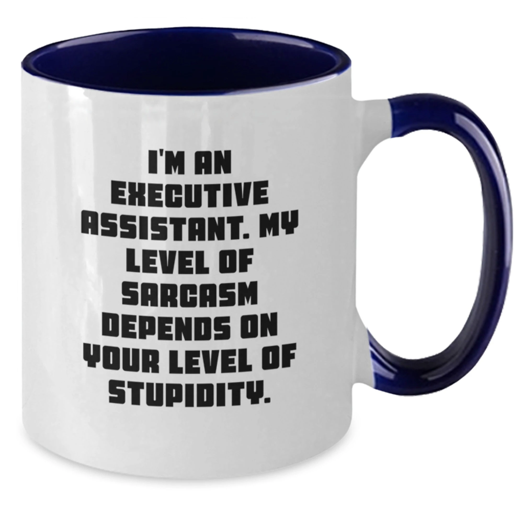 Funny Executive Assistant Gifts, Sassy Two Tone Coffee Mugs for Men, Office Humor Mug with 'Sarcasm' Quote, Gifts from Friends - Christmas Unique