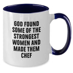 Funny Chef Quote Two Tone Coffee Mugs Gifts from Men to Women at Christmas Unique