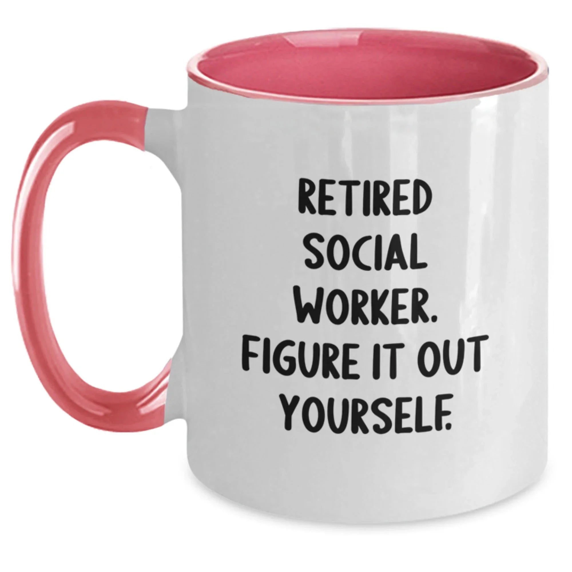 Gifts for Social Workers, Two Tone Coffee Mugs for Men or Women, Funny Quote, Christmas Unique Presents from Friends or Family