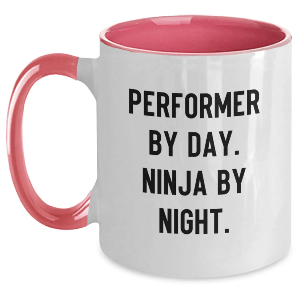 Funny Performer Gifts for Men - Ninja By Day Two Tone Coffee Mug, Perfect for Friends, Family, or Coworkers - Graduation Unique Gifts from Men