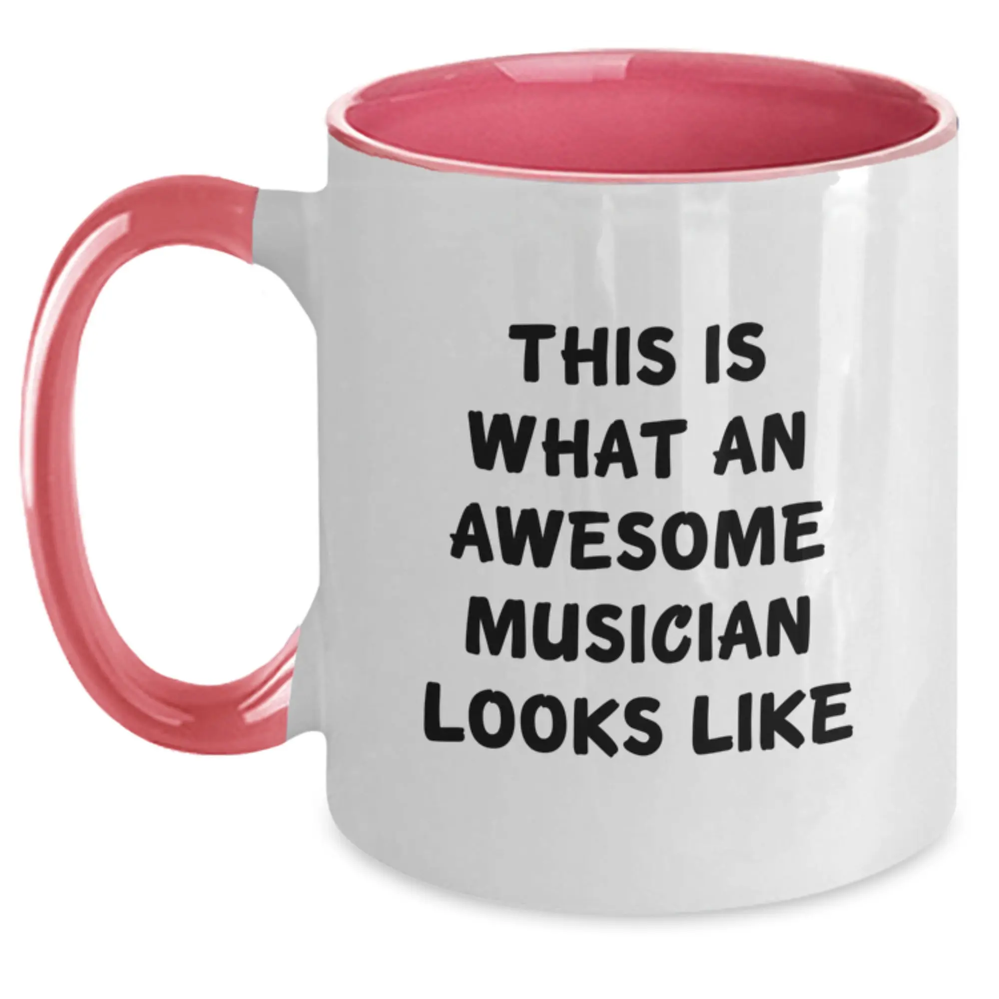 Funny Musician Gifts from Friends, Two Tone Coffee Mugs for Musician, Inspirational Quote 'This Is What An Awesome Musician Looks Like' Graduation Unique Gifts for Men and Women - Main