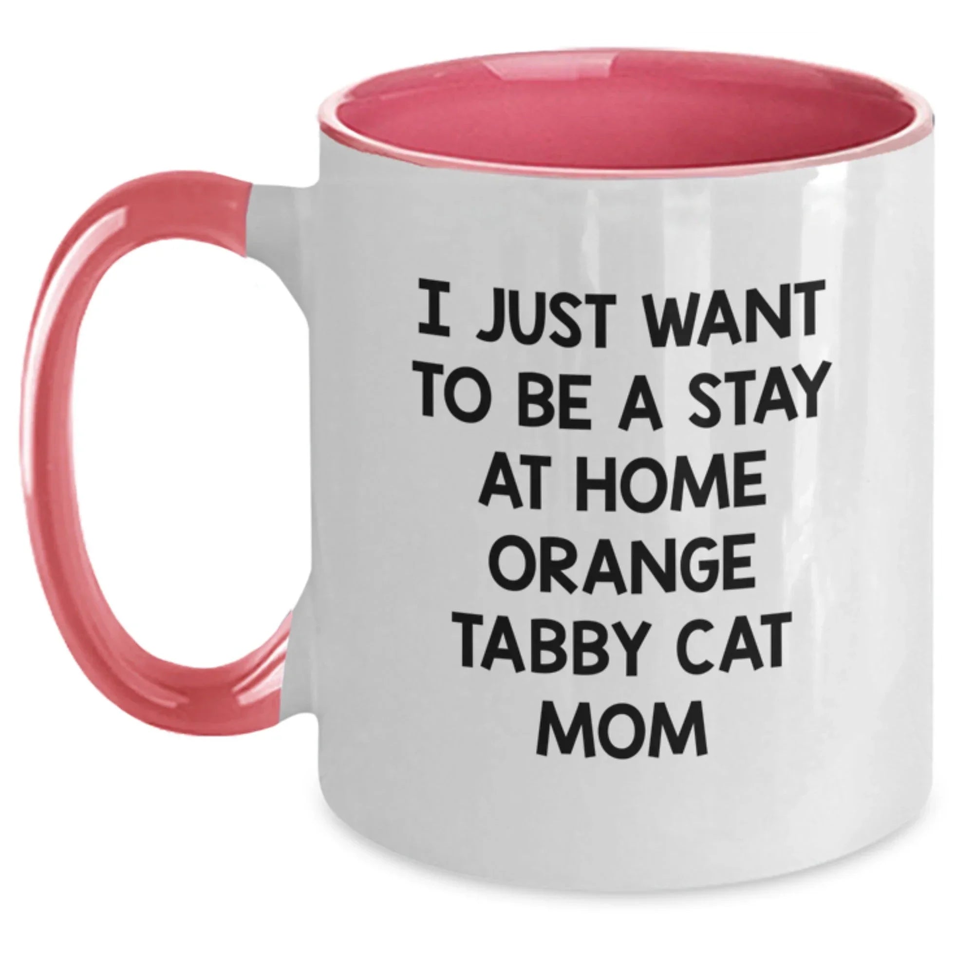 Funny Orange Tabby Cat Two Tone Coffee Mug Gifts from Friends for Orange Tabby Cat Lover Christmas Unique Gifts