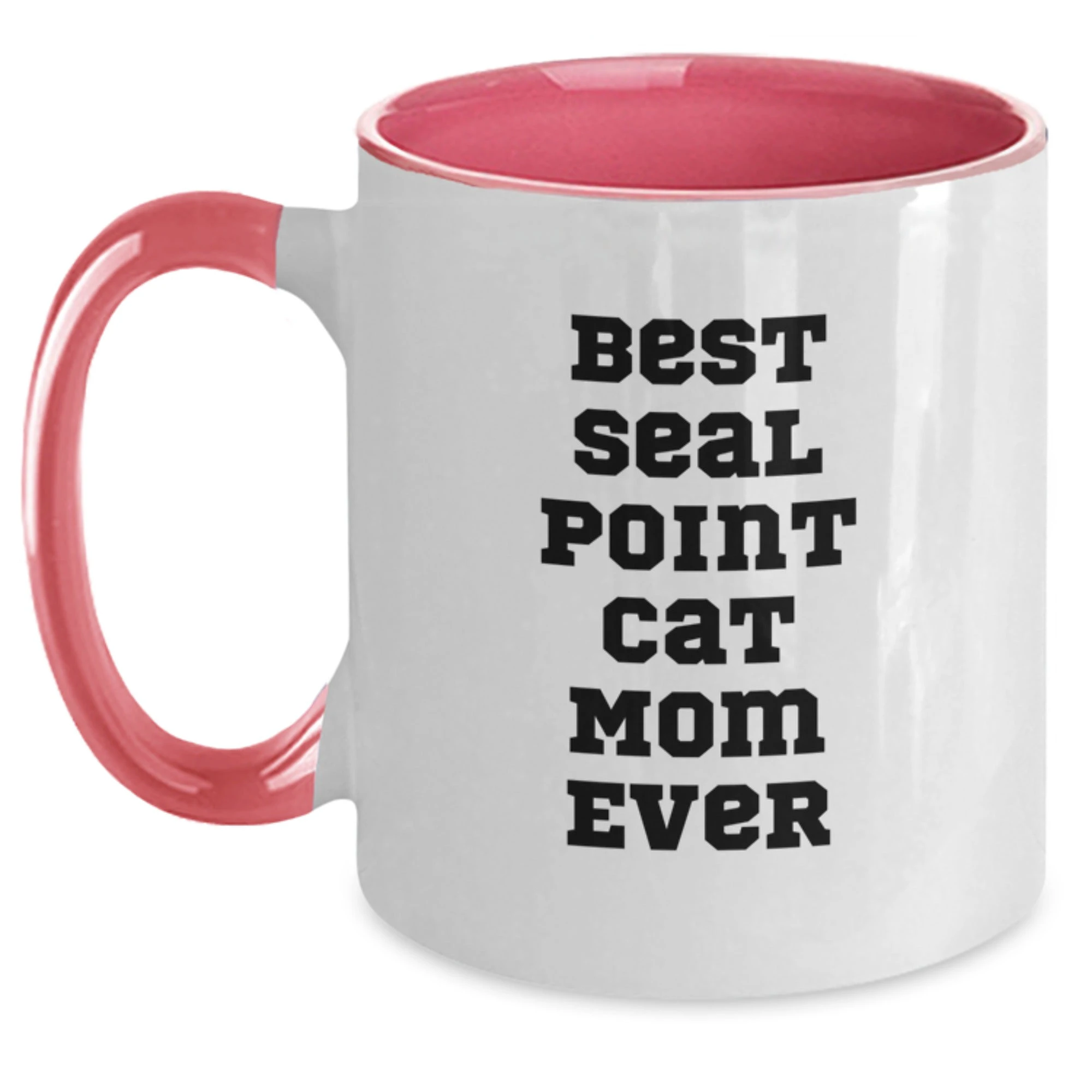 Seal Point Cat Mom Funny Two Tone Coffee Mug Gifts