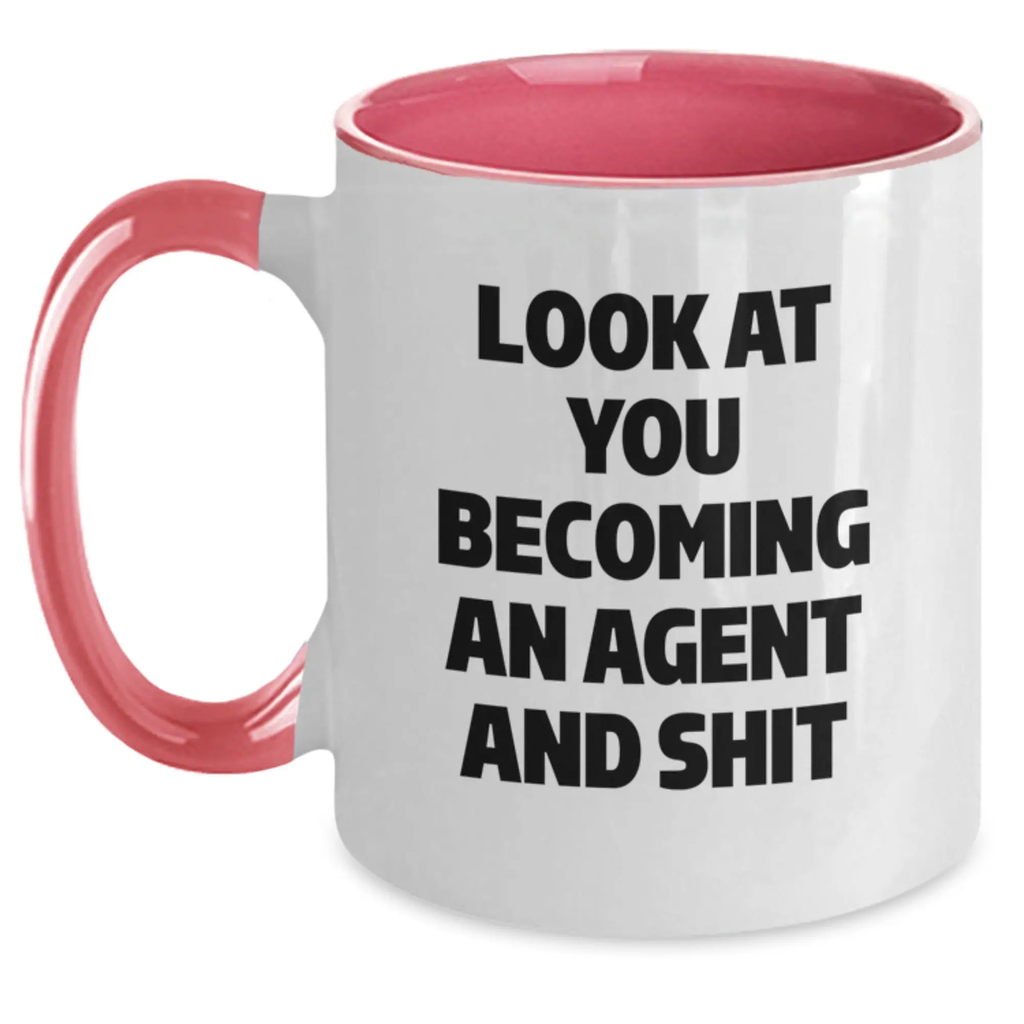 Witty Agent Two Tone Coffee Mug for Friends Birthday Gift - Main