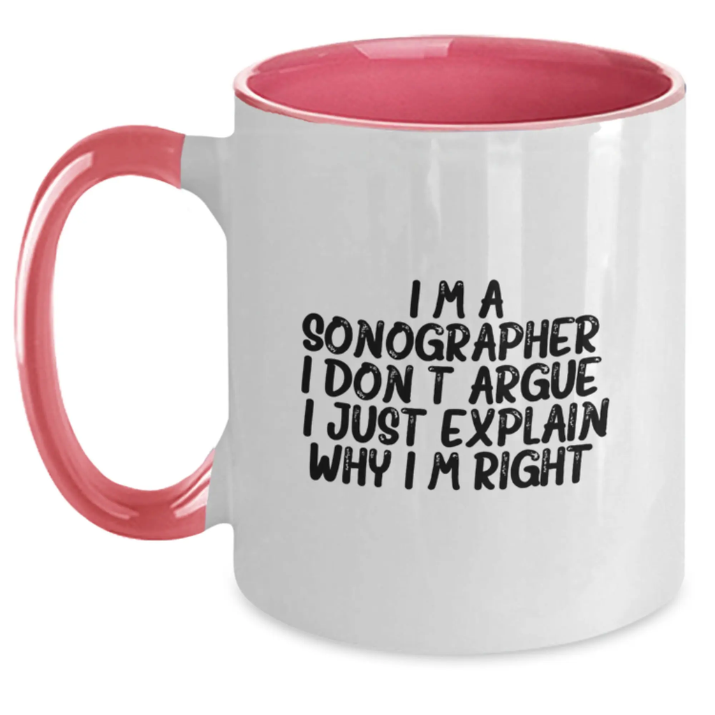 Sonographer Two Tone Coffee Mug Keepsake Birthday Gift for Him - Main