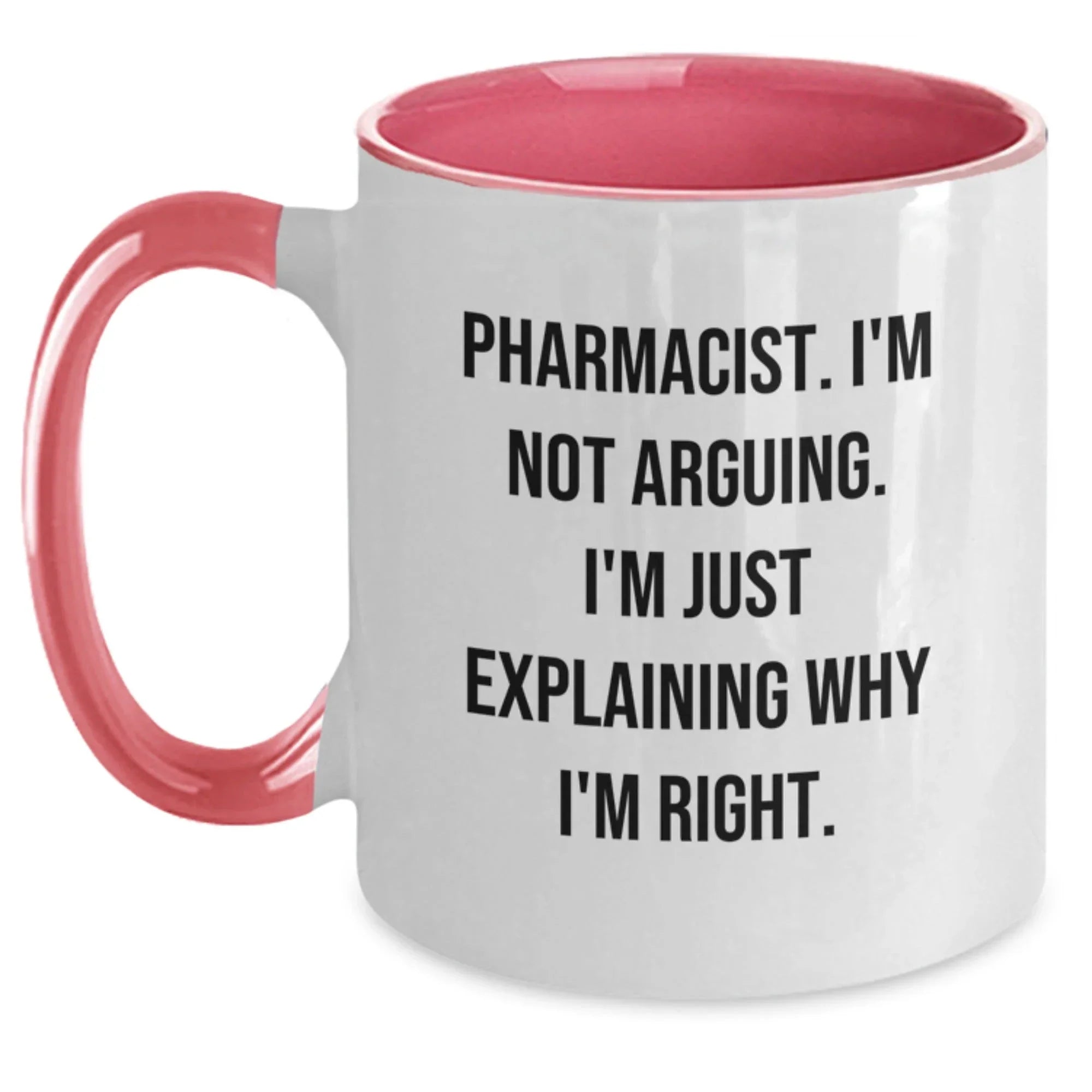 Pharmacist Humor Two Tone Coffee Mug Gifts for Men from Friends at Christmas