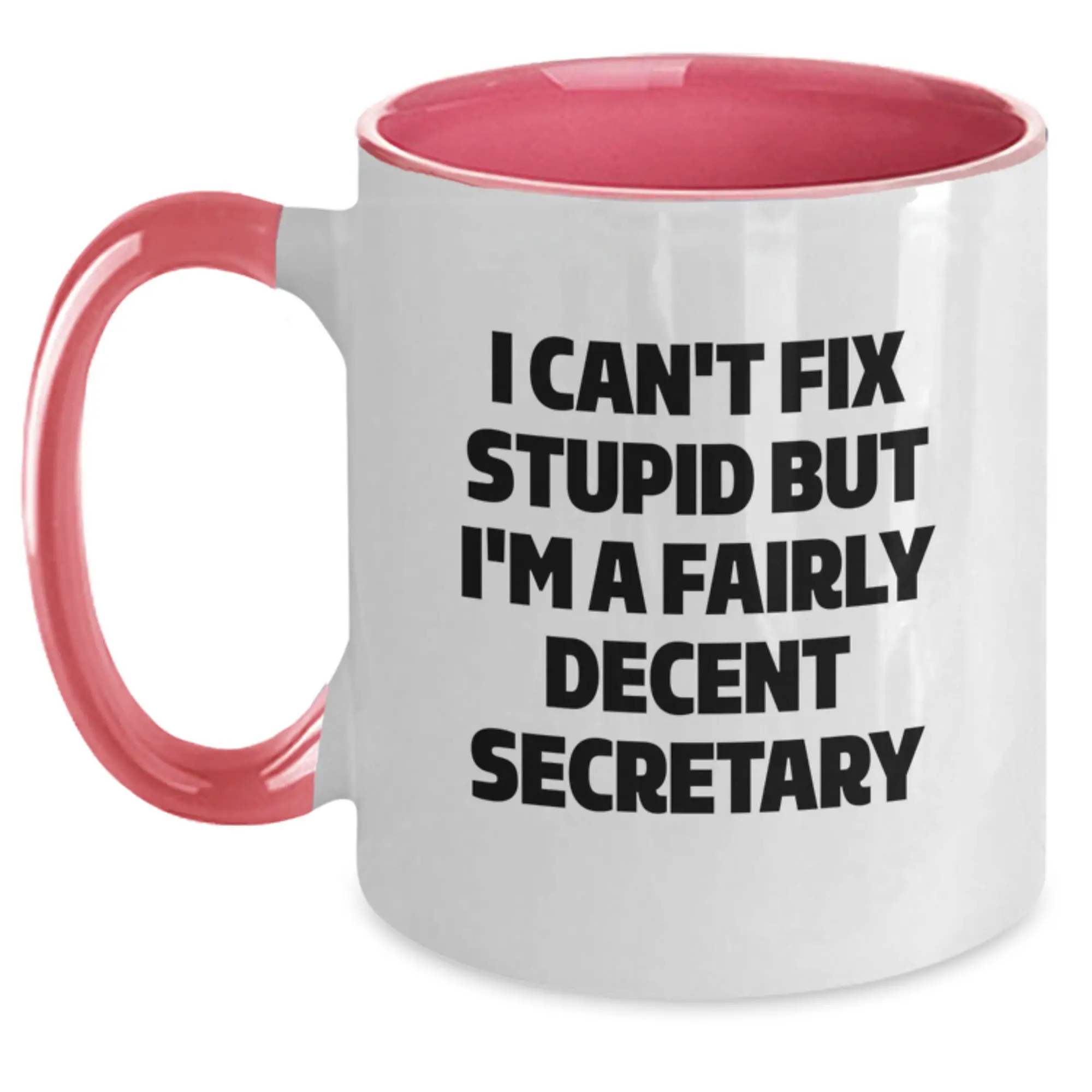 Funny Secretary Gifts from Friends, Two Tone Coffee Mug for Secretary, Inspirational Birthday Unique Gifts - Main