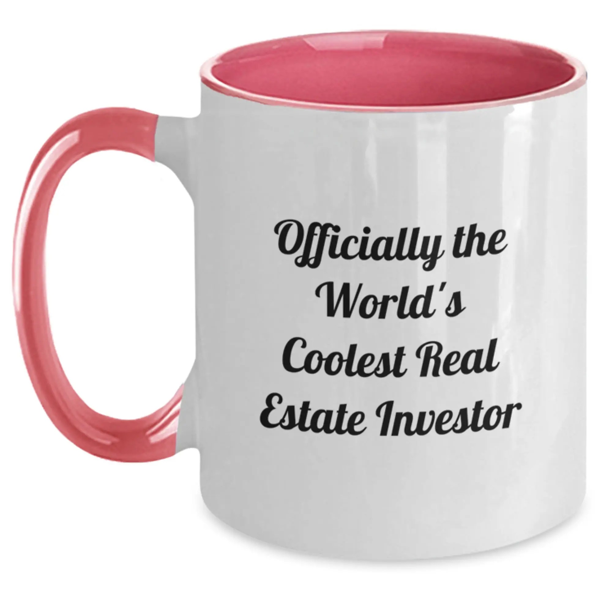 Funny Real Estate Investor Gifts for Men - Officially The World's Coolest Real Estate Investor Two Tone Coffee Mug, Gifts from Friends for Graduation Unique Gifts - Main