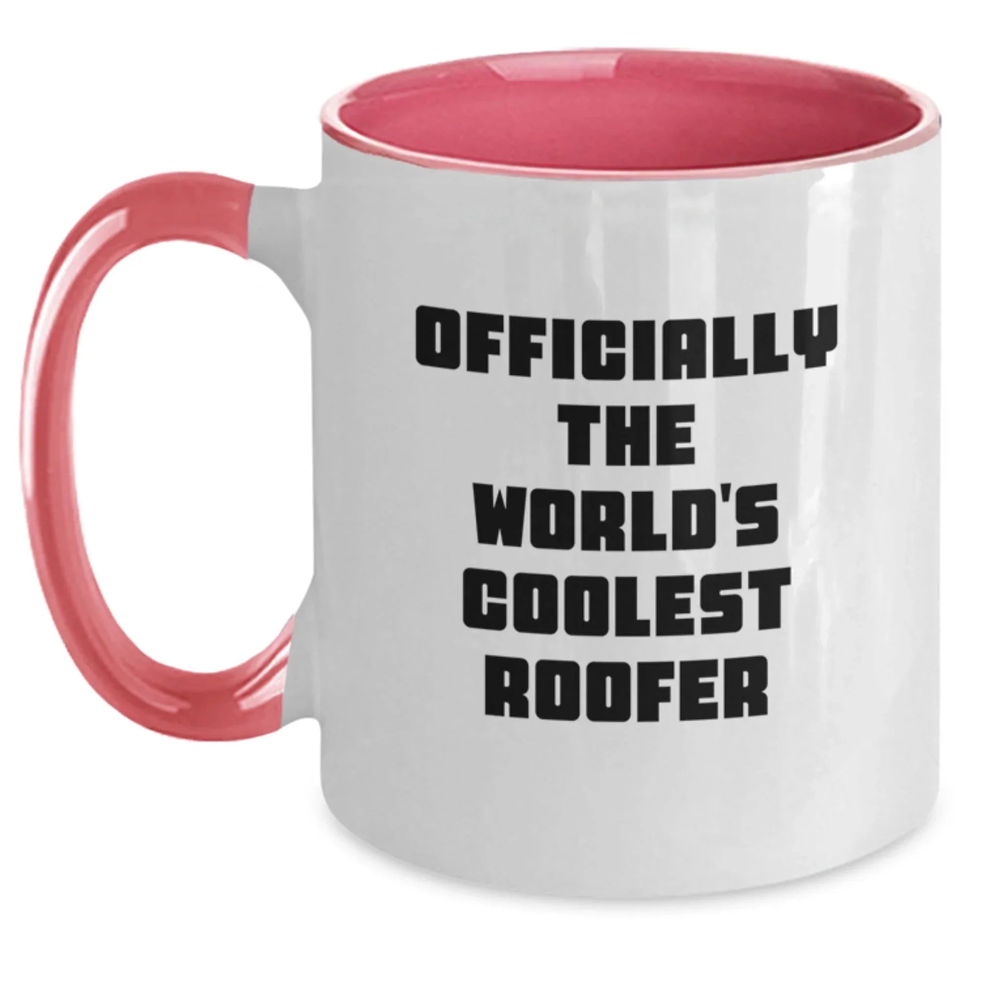 Funny Roofer Gifts from Friends - Gifts for Men - Officially The World's Coolest 'Roofer' Two Tone Coffee Mug, Christmas Unique Gifts