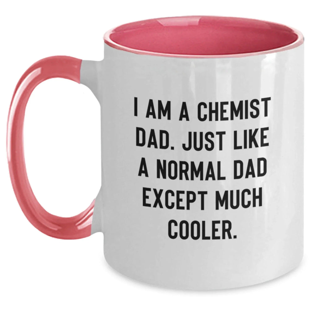 Funny Chemist Two Tone Coffee Mugs Gifts from Dad to Chemist Men on Christmas Unique