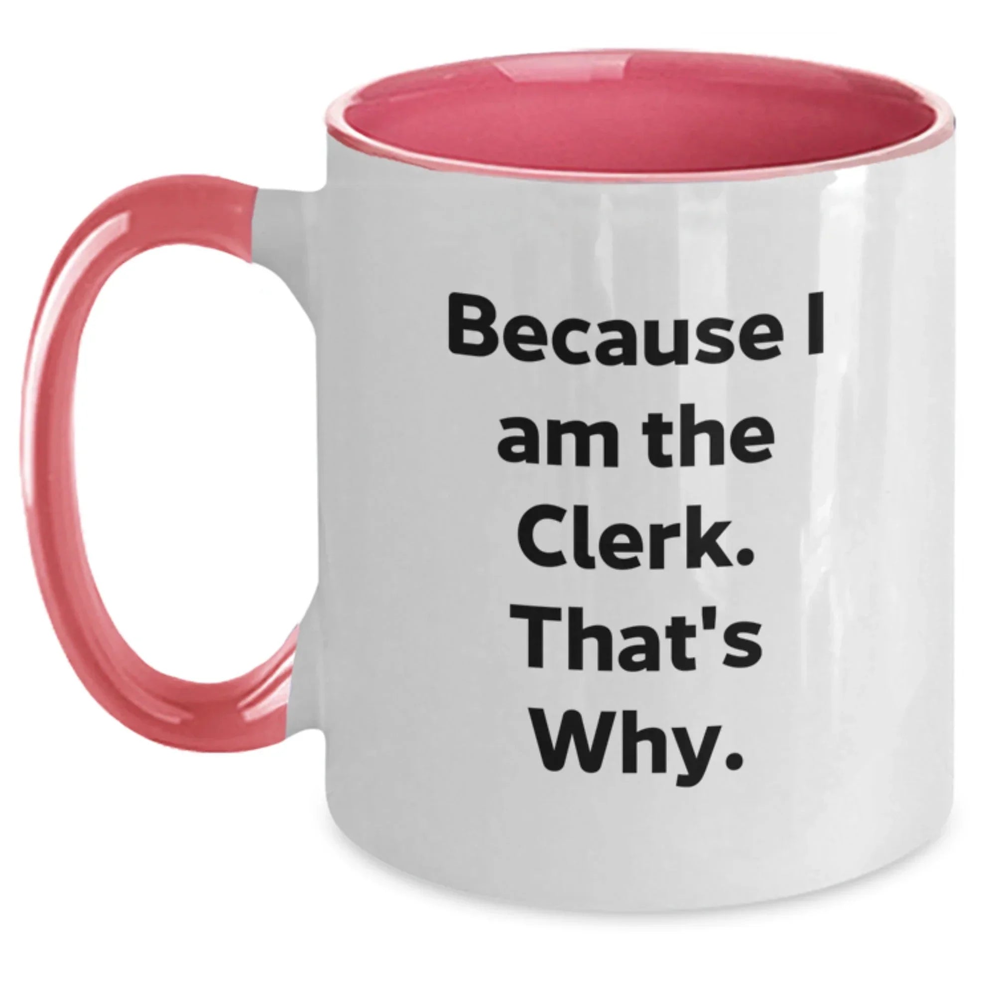Cute Funny Clerk Two Tone Coffee Mug Gifts from Friends for Christmas