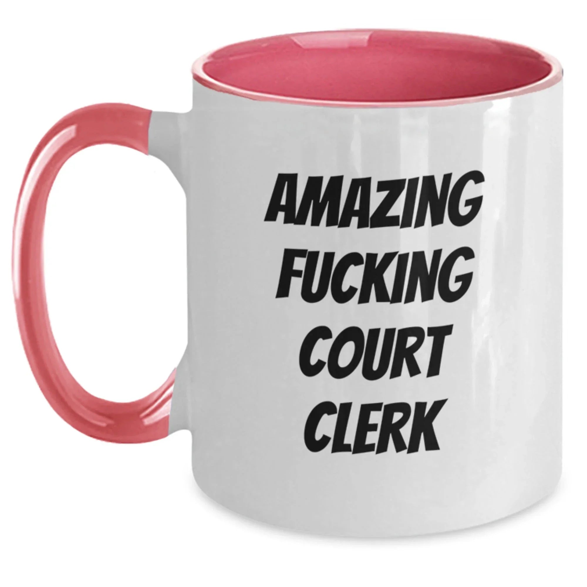 Funny Court Clerk Gifts from Friends to Court Clerks - Two Tone Coffee Mug for Graduation