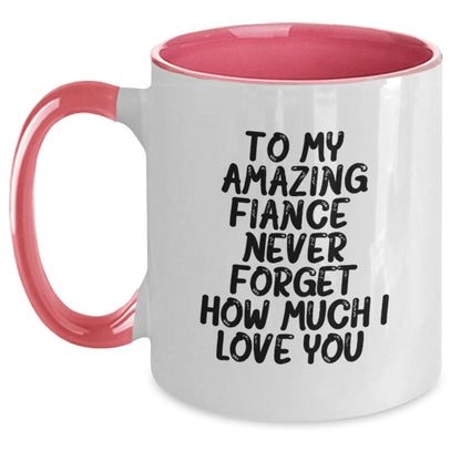 Funny Fiance Gifts, Unique Two Tone Coffee Mugs, Christmas Unique Gifts from Men to Fiance - Main