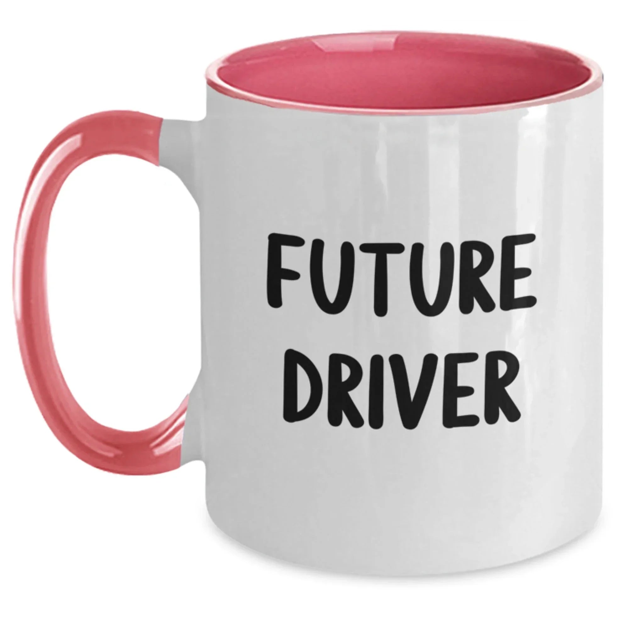 Funny Future Driver Gifts from Friends and Family - Unique Two Tone Coffee Mug for Him - Driver Encouragement Quote - Christmas Unique Gifts for Drivers