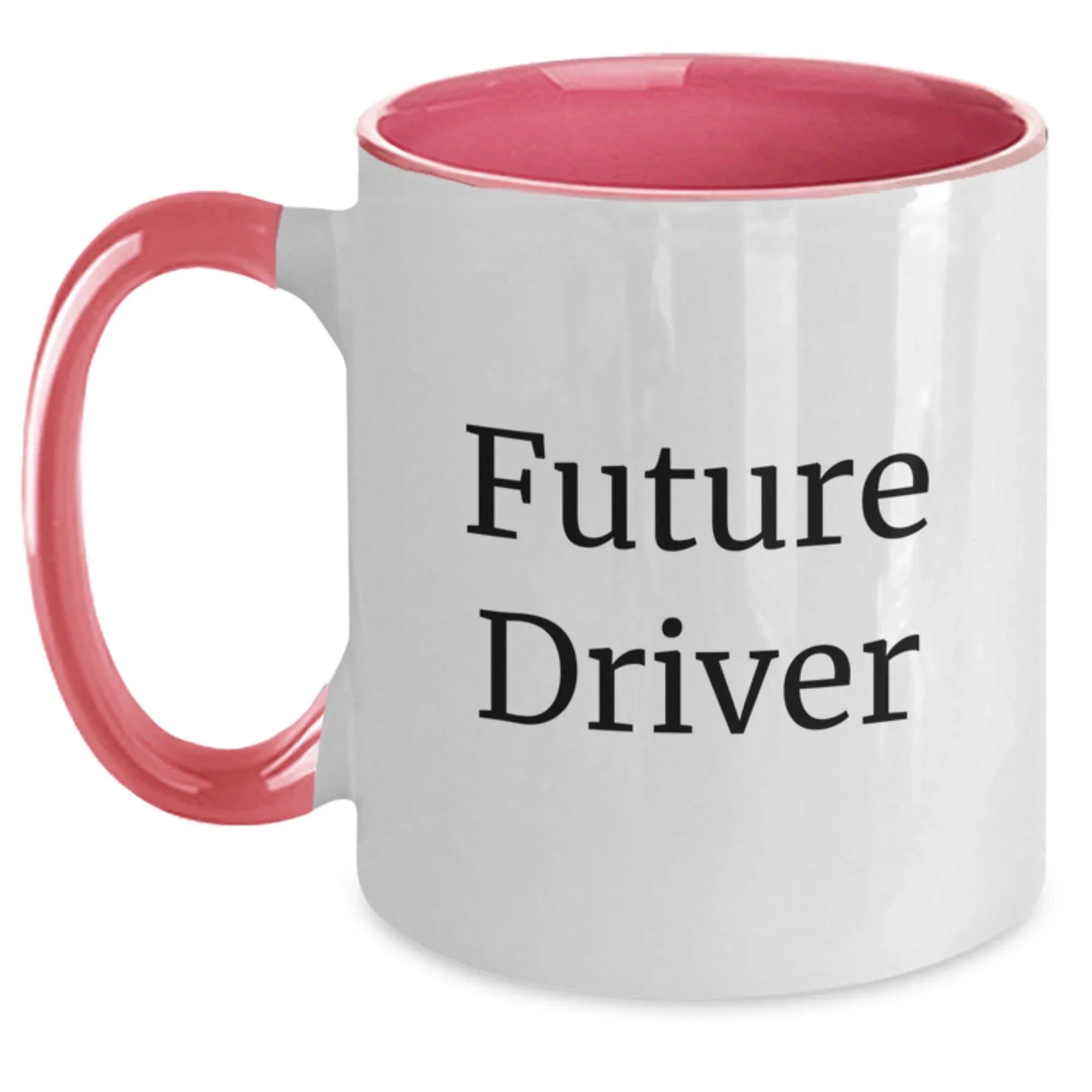 Funny Future Driver Gifts from Friends Christmas Unique Driver Coffee Mug, Funny Quote for Driver, Unique Two Tone Coffee Mug