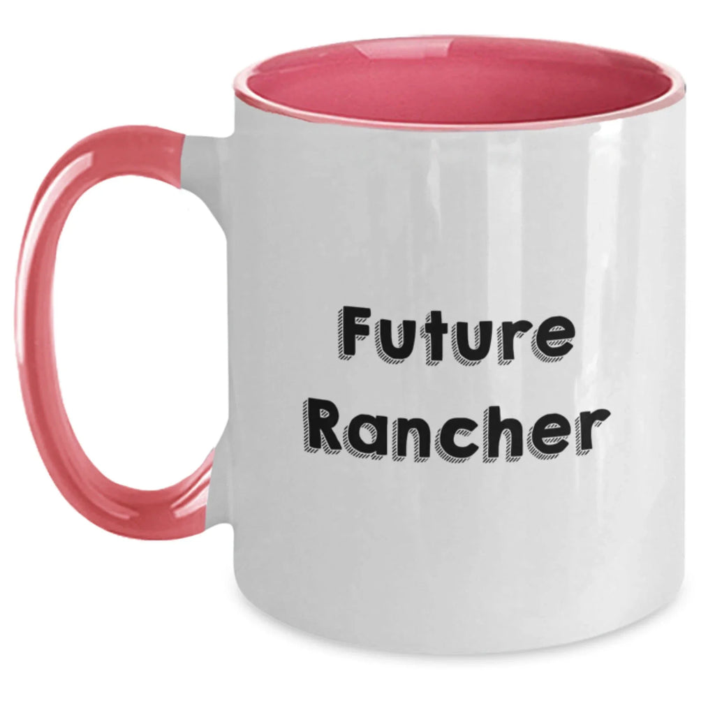 Funny Rancher Gifts from Men to Friends - Two Tone Coffee Mugs for Future Rancher - Christmas Unique Gifts