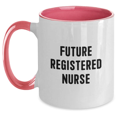 Funny Future Registered Nurse Quotes Gifts from Family for Christmas Unique Registered Nurse Two Tone Coffee Mugs - Main