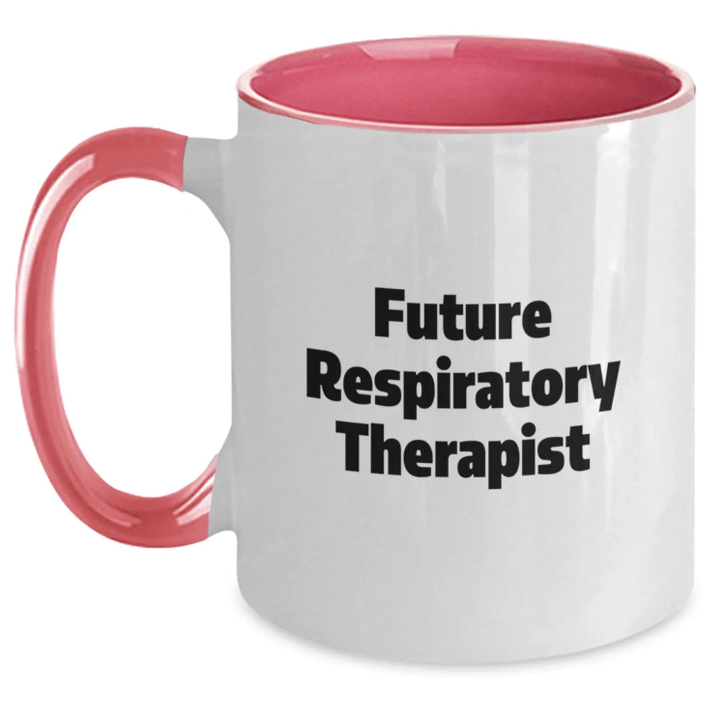 Unique Gifts for Future Respiratory Therapist, Funny Two Tone Coffee Mug with Inspirational Quotes for Christmas