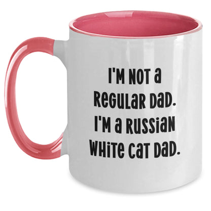 Funny Russian White Cat Gifts for Men Funny Russian White Cat Dad Gift from Men to Husband - Main