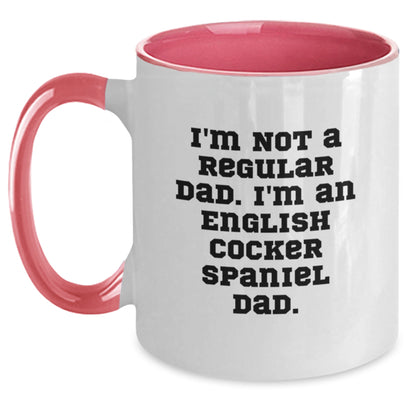 English Cocker Spaniel Dog Dad Funny Christmas Two Tone Coffee Mug Gifts from Men Friends Family to Dad English Cocker Spaniel Dog - Main